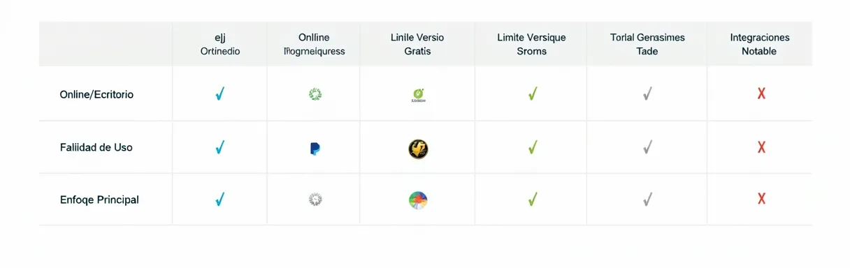 comparativa-programas-facturacion-gratis Tabla comparativa visual de 12 programas de facturación gratuitos con características clave.