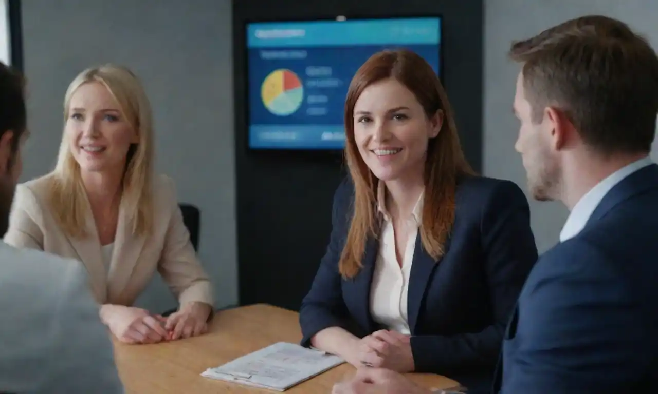 A sales team engaging with clients through digital channels