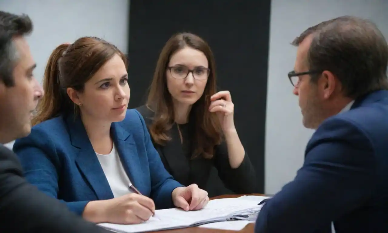Un grupo de profesionales analizando gráficos y datos en una reunión estratégica.