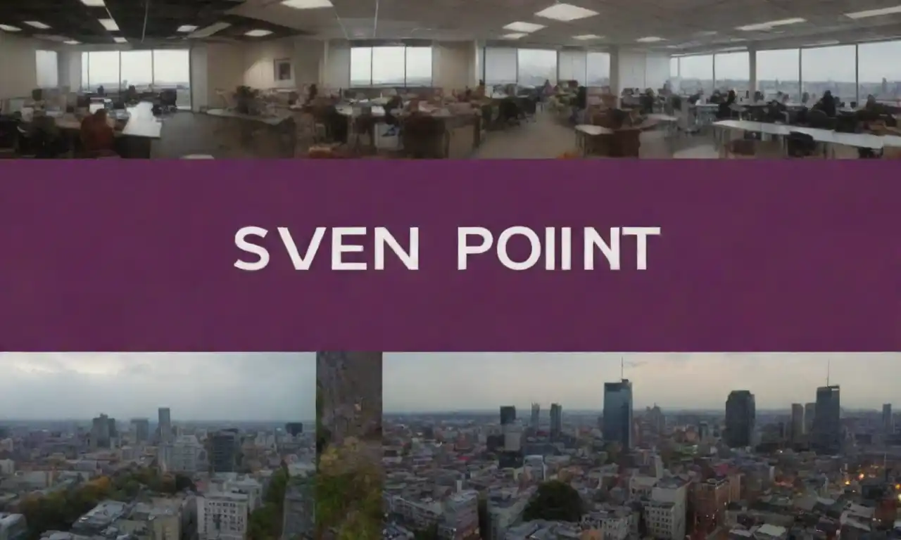 A visual summary of seven key points highlighted over a backdrop of a thriving business scene.