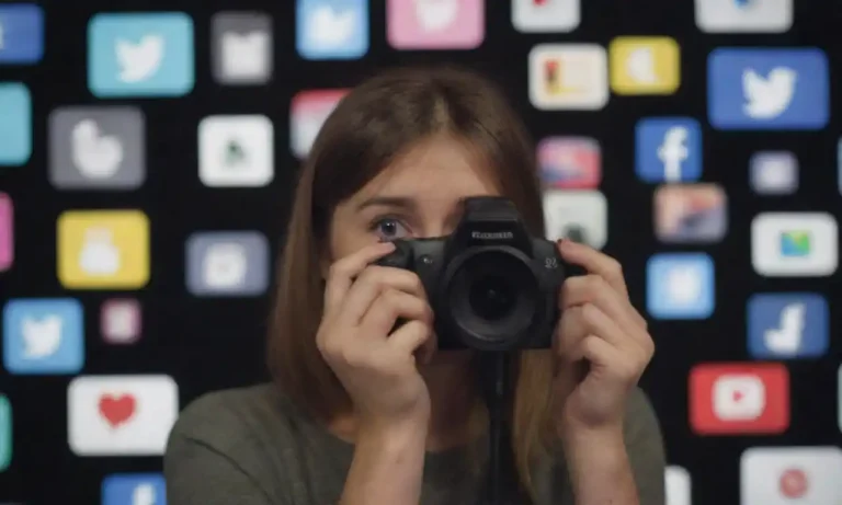 Person recording a video with a camera