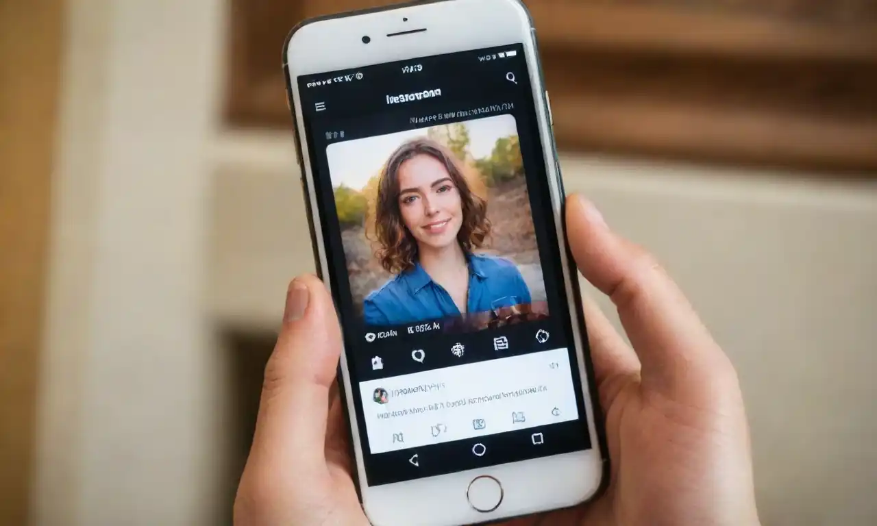 Smartphone displaying an Instagram profile with a prominently featured bio link.