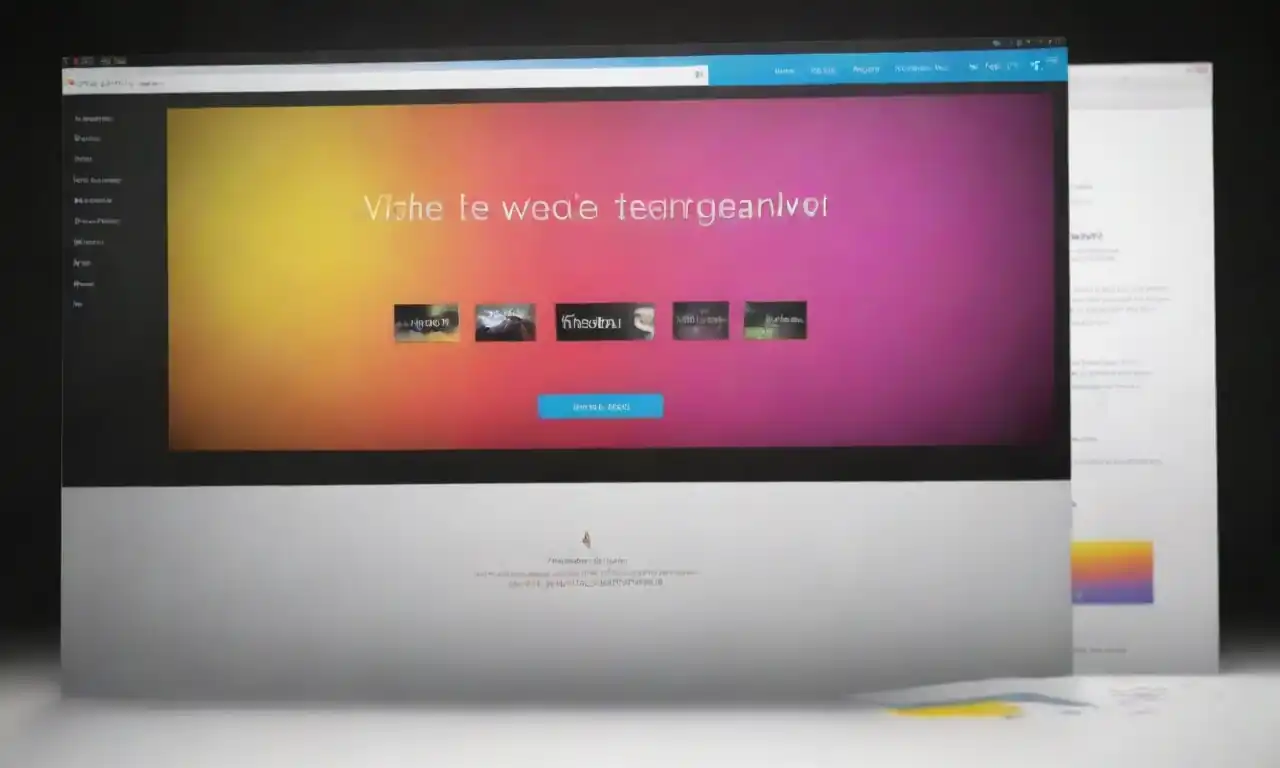 Illustration of a webpage layout with a highlighted master template and design elements.