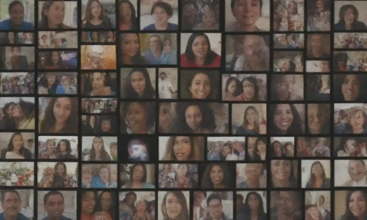 A collage of diverse user-created media