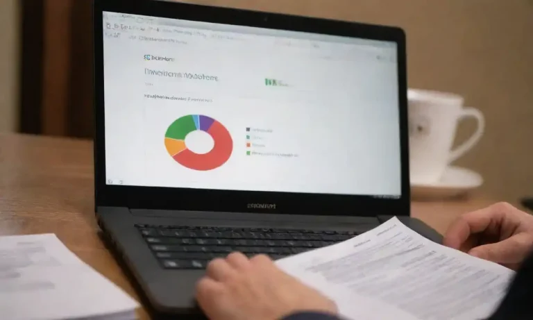 A person examining financial statements and interest rates