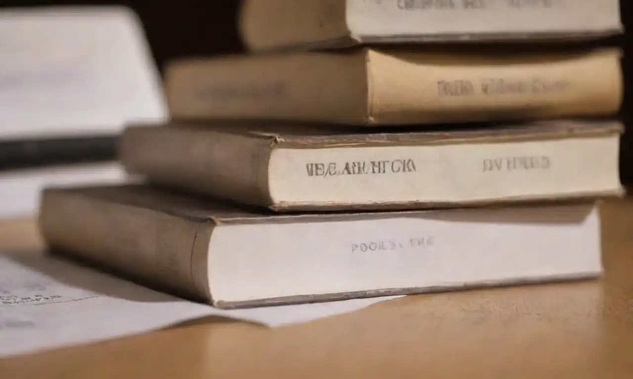 A stack of finance books with Corporate Finance prominently displayed, and notes scattered around.