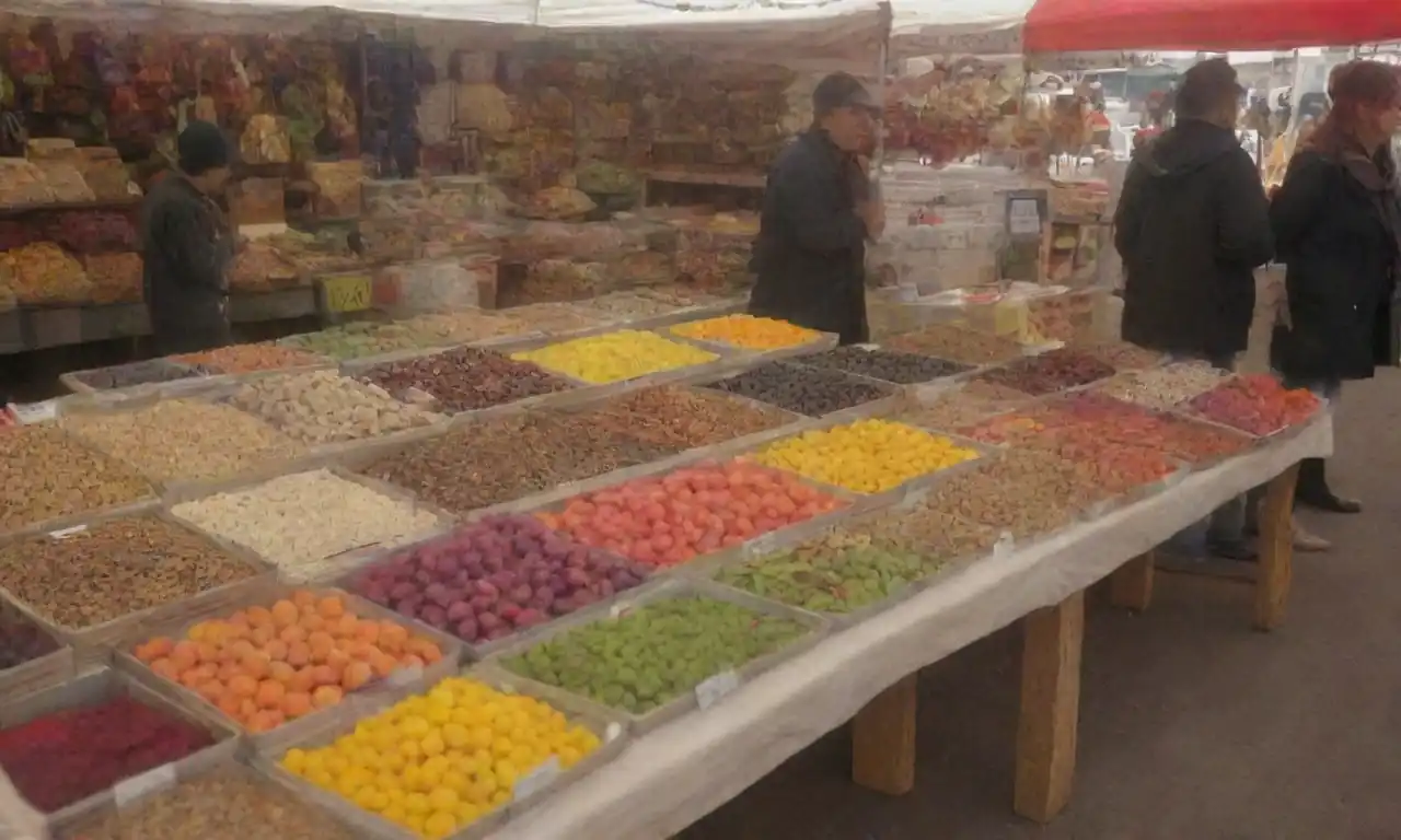 Artisan products showcased at a vibrant local market