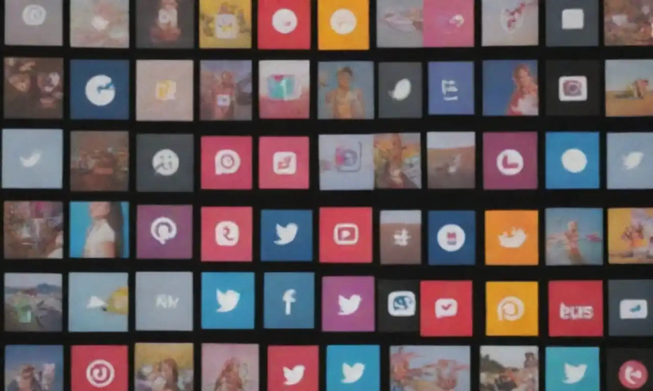 Colorful social media posts showcasing engaging visuals and user interaction metrics.