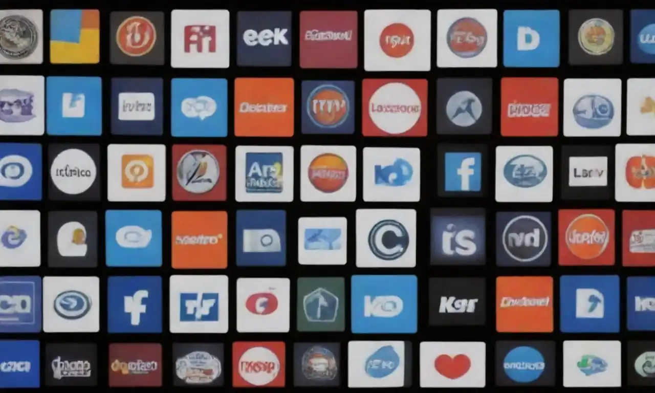 A collage of logos from top business management software on a digital screen.