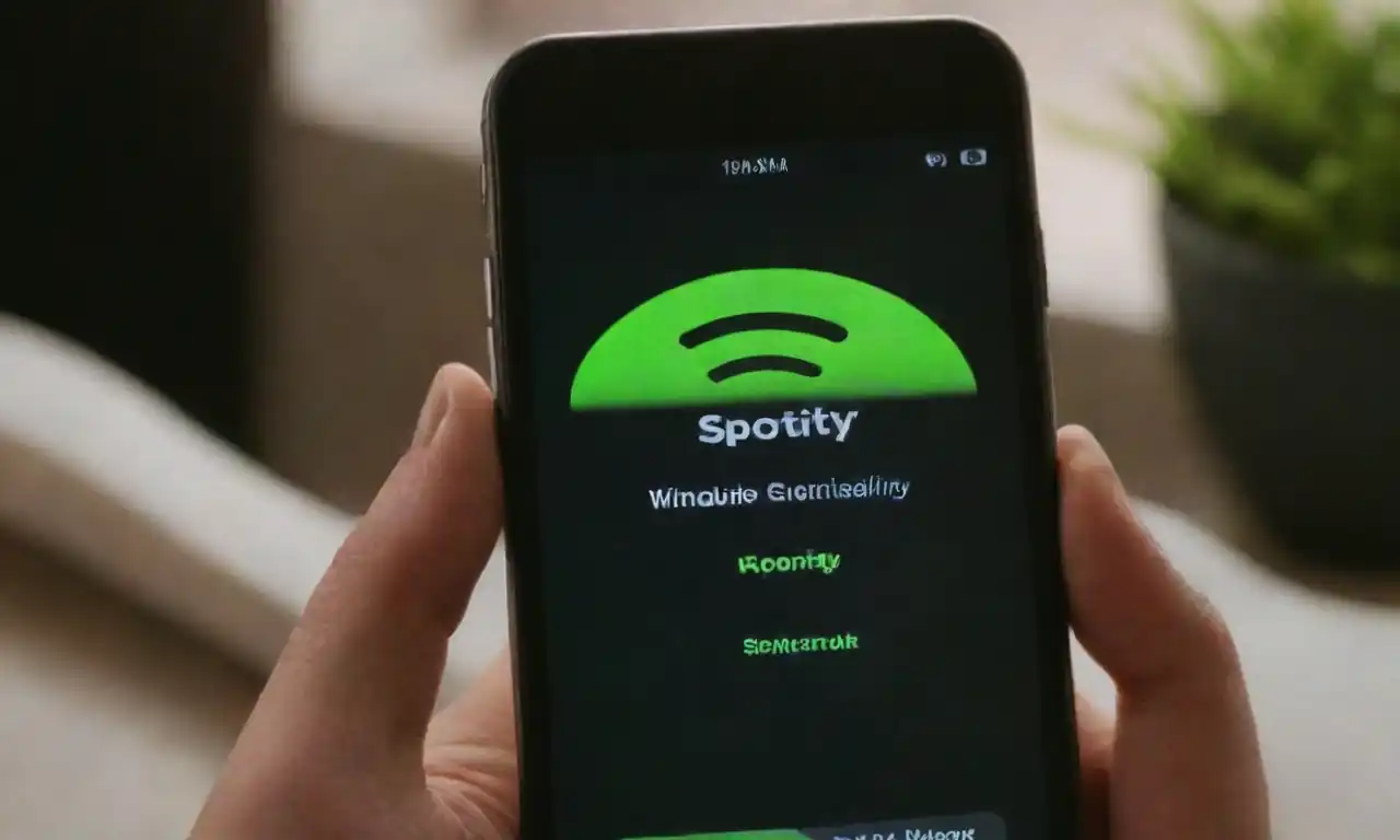 Un usuario navegando en la app de Spotify