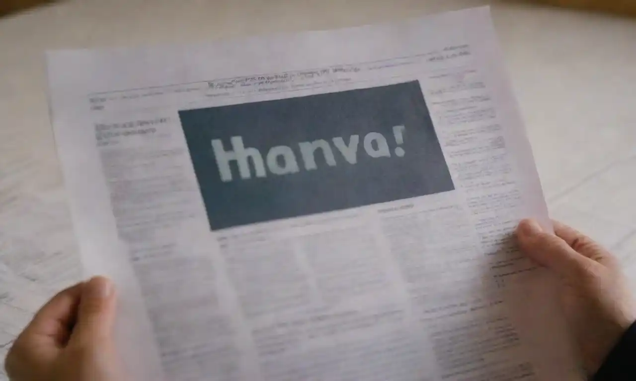 A person reading a FAQ document about HBAN, with charts and news headlines in the background.