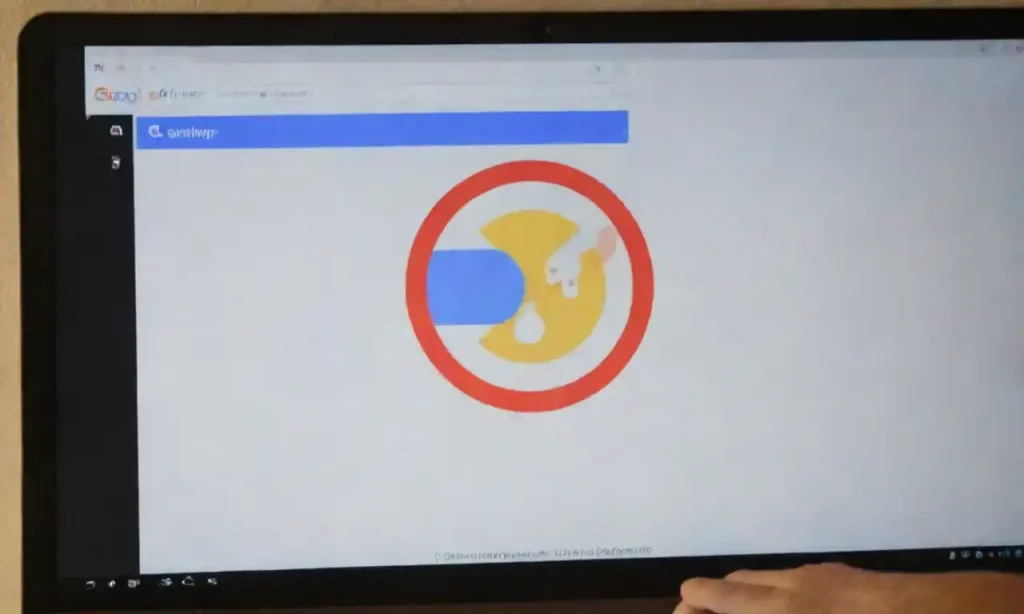 A person manipulating search engine results on a computer screen