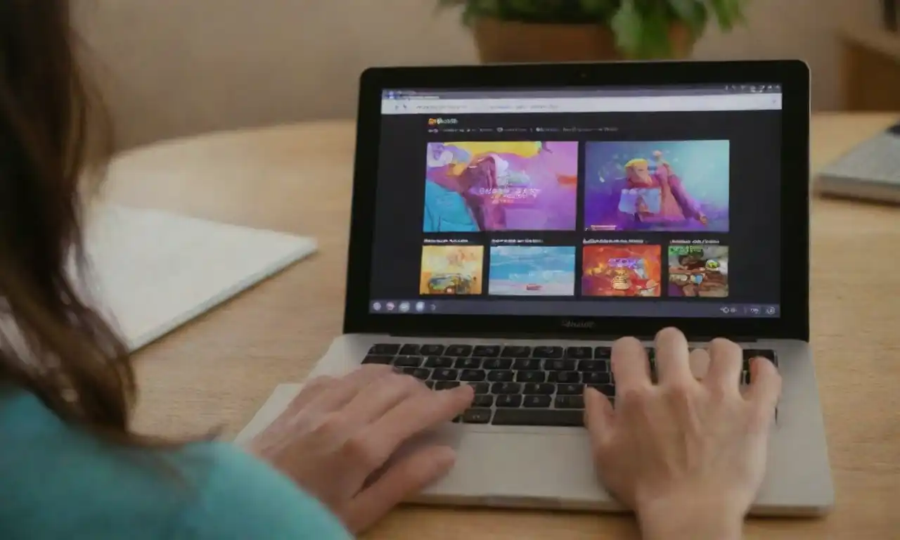 A person interacting with a user-friendly website on a computer or tablet.