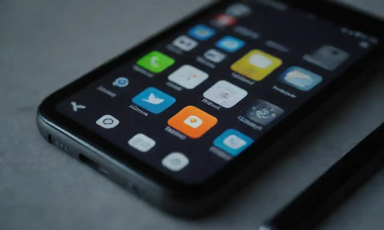Close-up of a smartphone showing various features and durability technology.