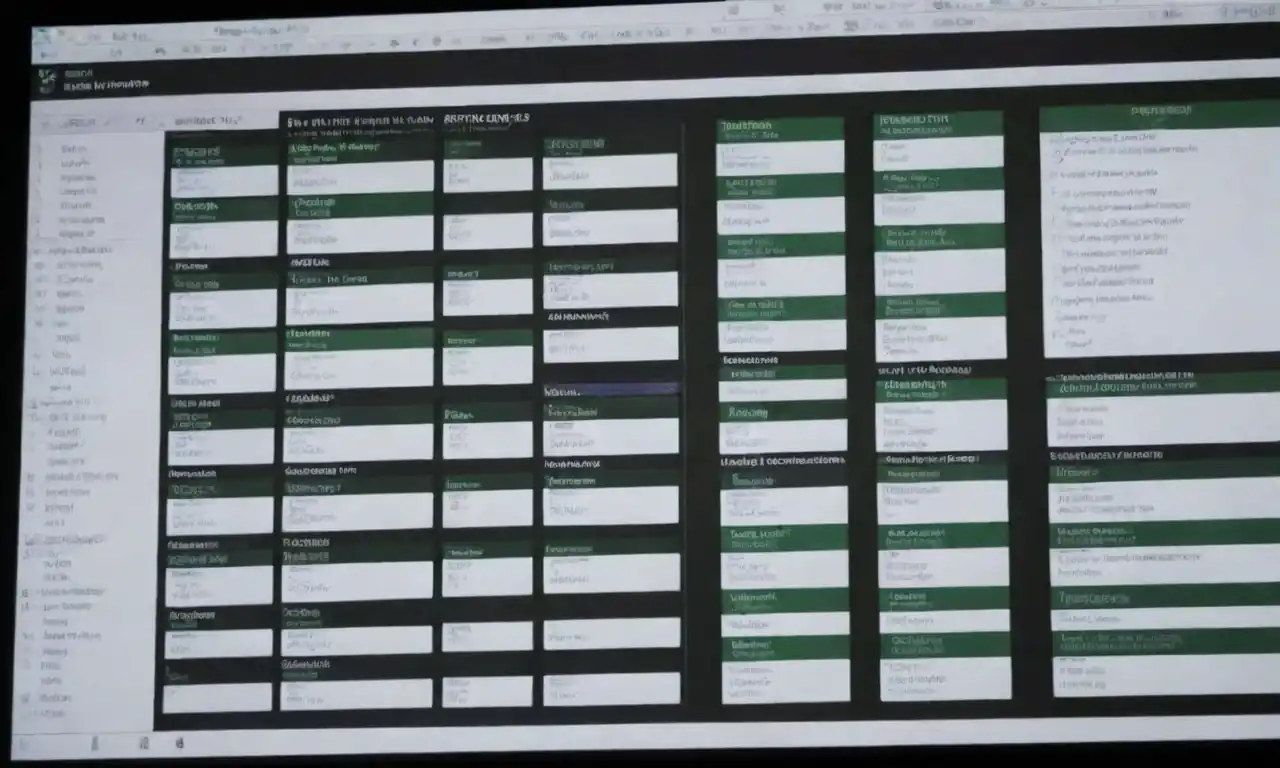 A computer screen displaying various Excel templates labeled for small and medium enterprises.