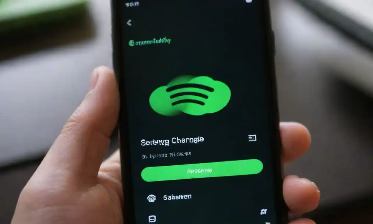 A smartphone screen displaying the Spotify app with a playlist name change option highlighted.