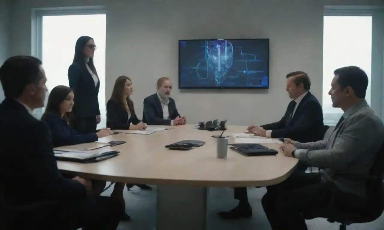 Team collaborating in a modern office