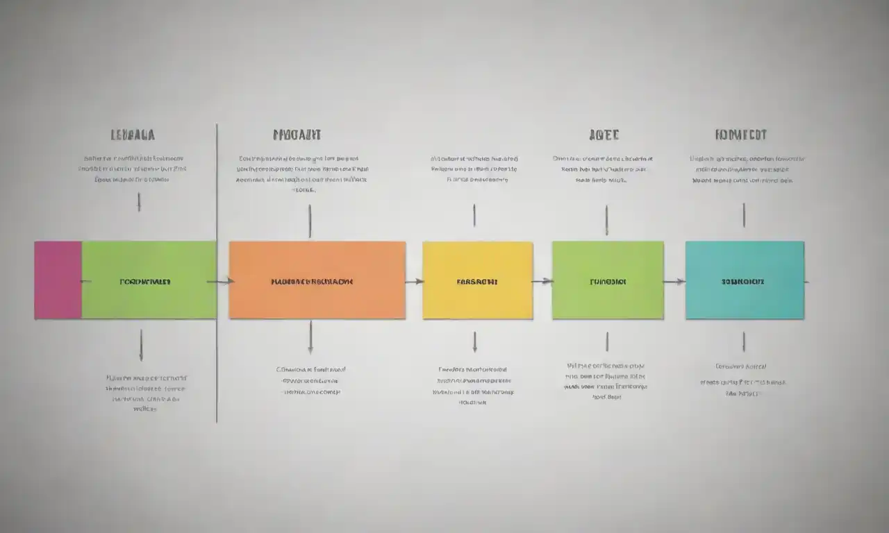 Visual diagram illustrating a project breakdown into tasks and sub-tasks.