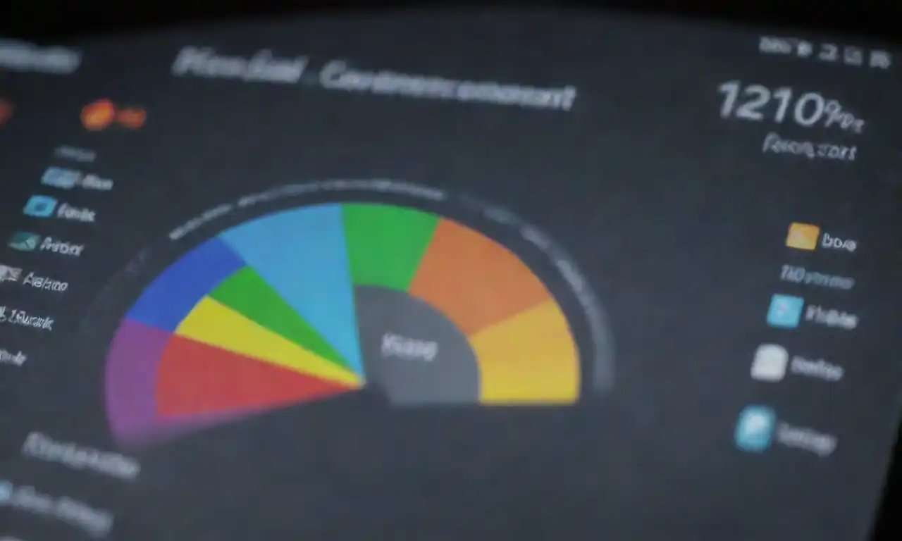 A visual chart displaying various digital marketing metrics like engagement