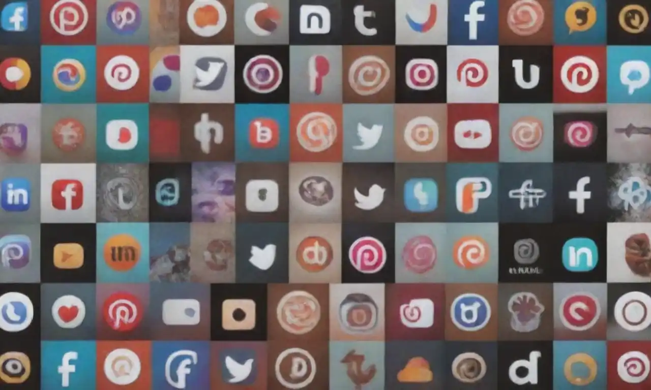 Collage of logos from popular image and video social media platforms like Instagram