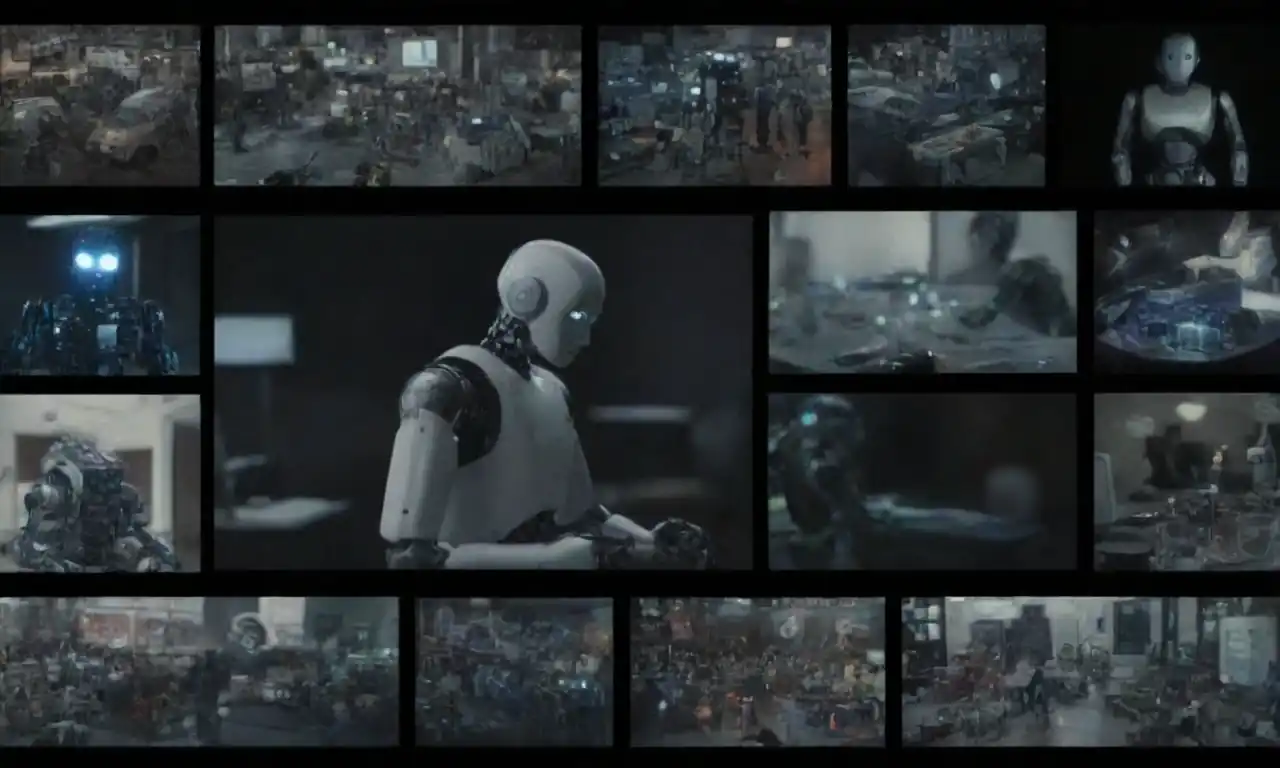 A visual collage of AI applications
