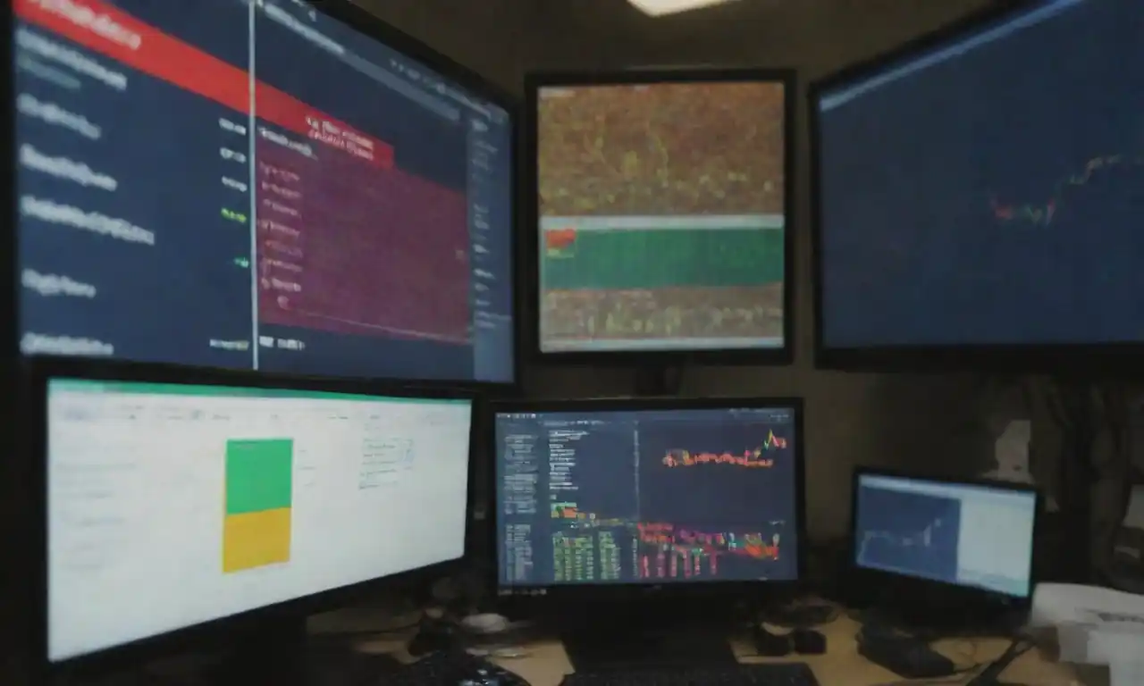 A split image showing small companies’ stocks on one side and tech stocks on the other, with pros and cons listed.