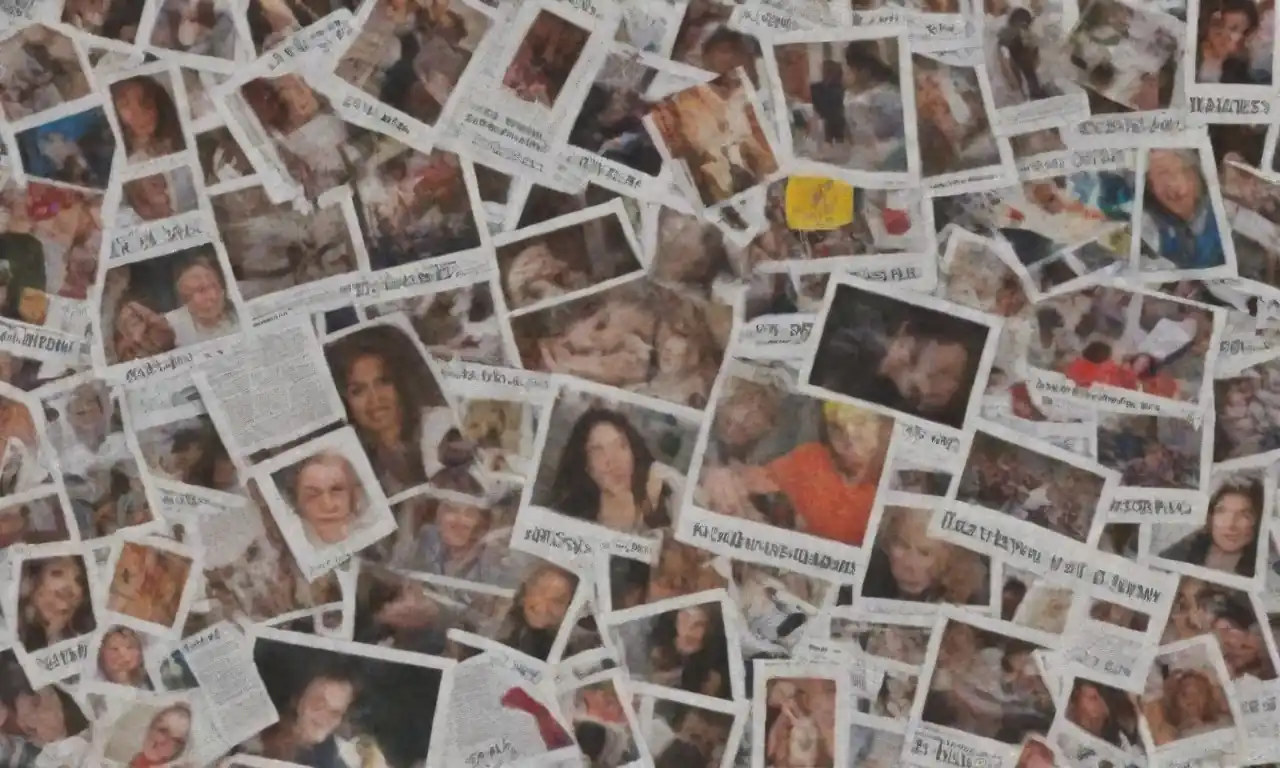 A collage of current news articles and social media posts highlighting popular trends.