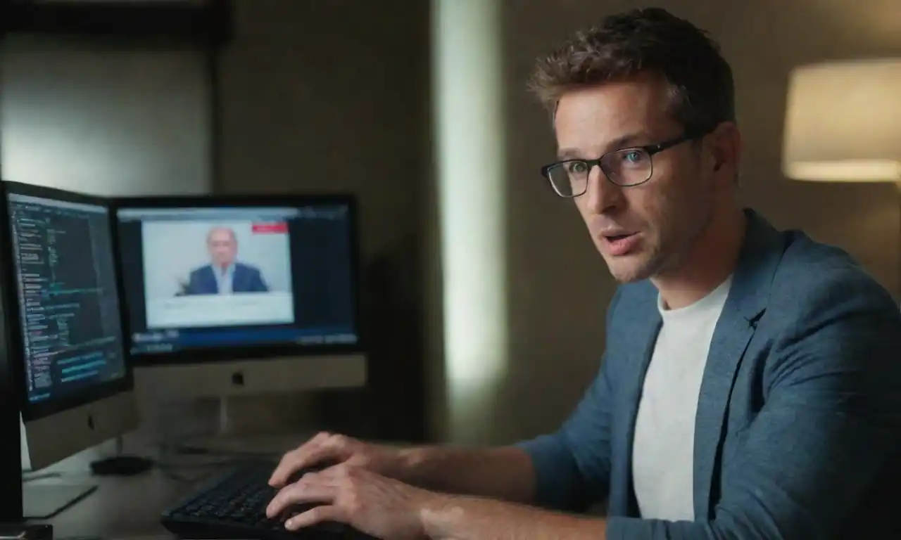 A digital marketing expert answering questions about Paid Media on a computer screen.